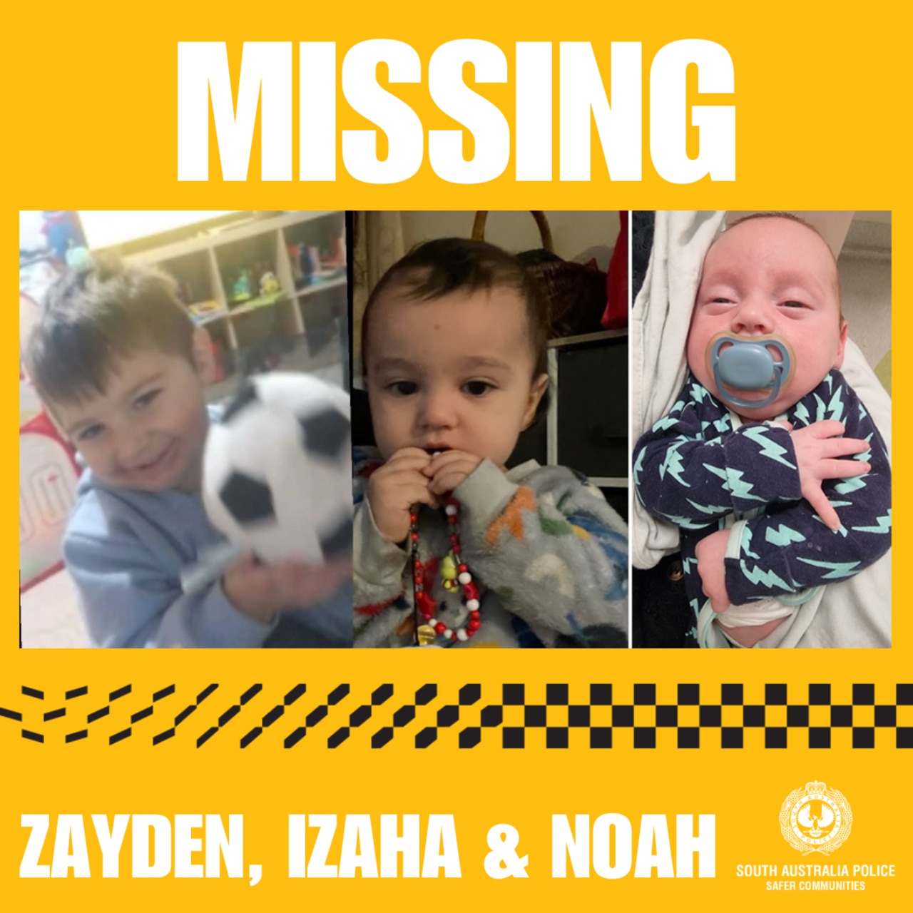 Police fears for three young boys missing for weeks