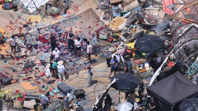 Last days of Thor filming at the Oxenford Quarry. Picture Glenn Hampson