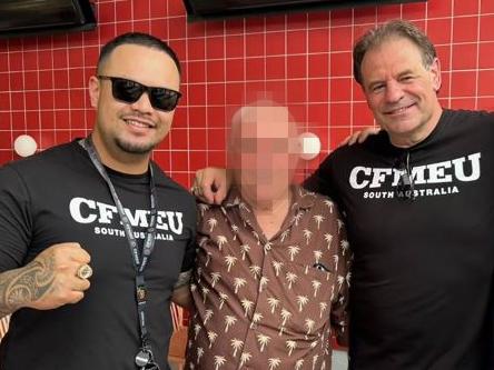 Former CFMEU South Australia boss, Marcus Pare with John Sekta  Picture: Instagram