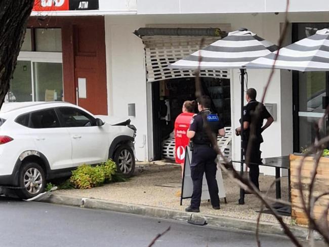 A car ploughed into a vape shop in Mount Gravatt. Picture: Facebook