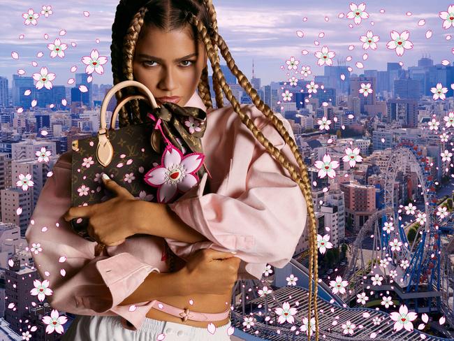 Zendaya stars in a campaign for Louis Vuitton x Takashi Murakami.