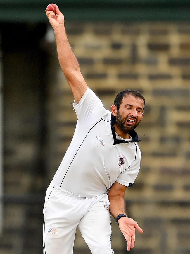 VTCA: Aziz Ullah rolls the arm over for Haig Fawkner.