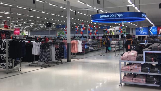 Burwood's new look Kmart with registers in the centre of the store.