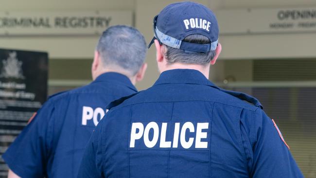 Police have arrested two 13-year-old children after they allegedly broke into an 80-year-old woman’s Alice Springs home. Picture: Glenn Campbell