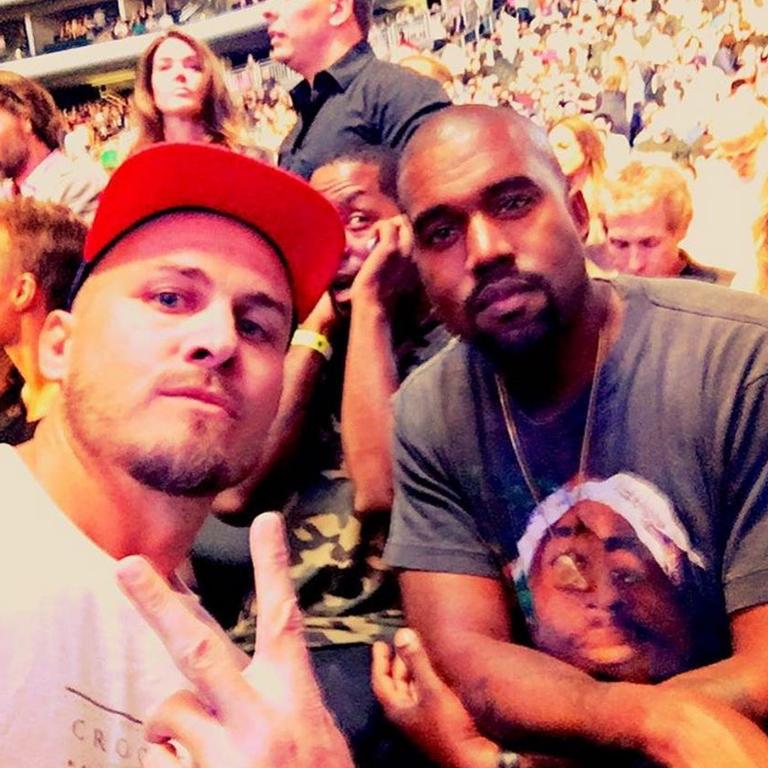 Matt Cooper with Kanye West in Las Vegas, “UFC 202 with yeezy! Was actually a nice guy.. #macklife #og” Picture: Instagram