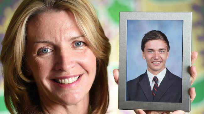 Liz Dawes has raised a $1 million to pay for new molecular subtying of brain tumours, inspired by the loss of her son Connor who died from the disease. Picture: Jason Sammon.