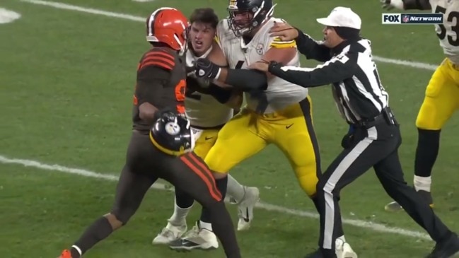 VIDEO: Brawl Erupts at End of Steelers-Browns With Myles Garrett Swinging  Helmet at Mason Rudolph