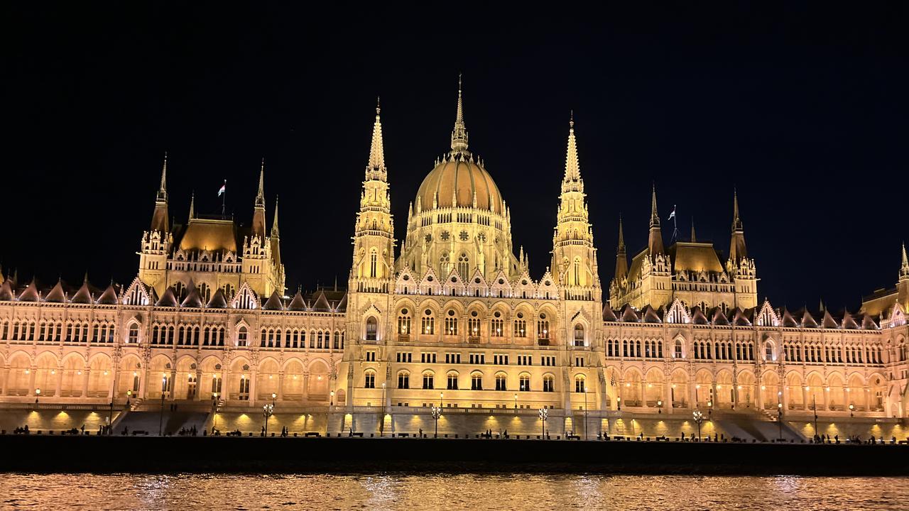 A view of the Hungarian parliament Building, taken on board a boat. Picture: Alex Turner-Cohen/news.com.au