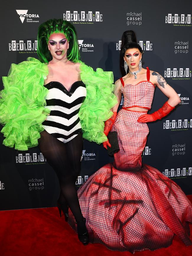 Drag artists Spencer Street and Atlanta Dusk. Picture: Mark Stewart