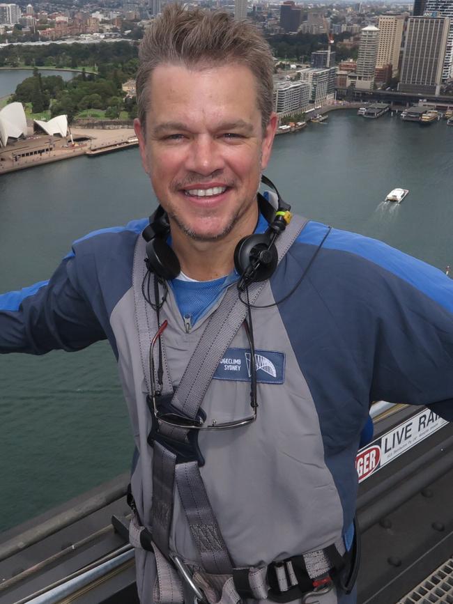 Matt Damon has been staying in Byron Bay near his friends the Hemsworth clan Supplied:BridgeClimb Sydney