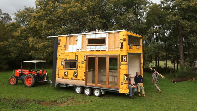 Tiny houses can be transported on a trailer. Picture: Stuart Milligan