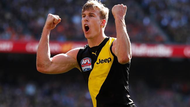 Tom Lynch kicked 63 goals in his first season at Punt Rd. Picture: AAP Image/Natasha Morello