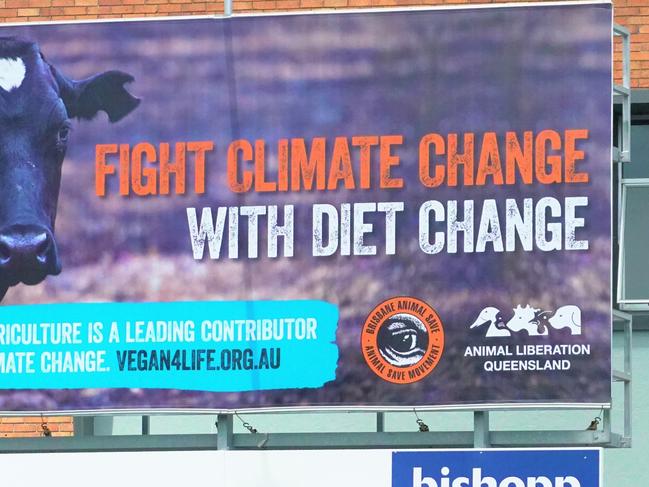 Vegan climate change billboard rejected by QR