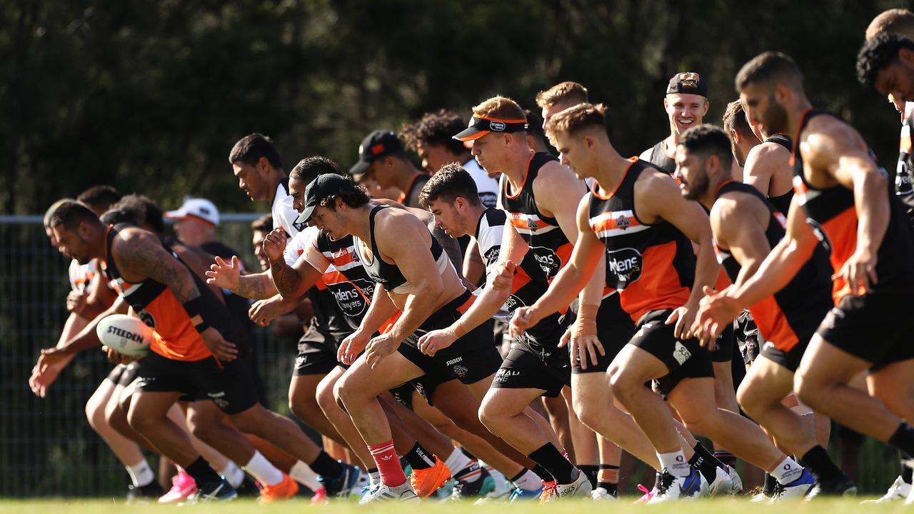The Wests Tigers were forced to call off Thursday's session. (Photo by Mark Kolbe/Getty Images)