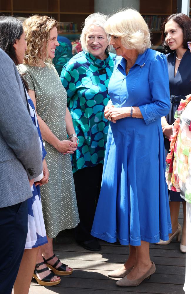 Queen Camilla meets Australian authors during a visit to the Green Square Library on October 22, 2024 in Sydney, Australia. Picture: Chris Jackson/Getty