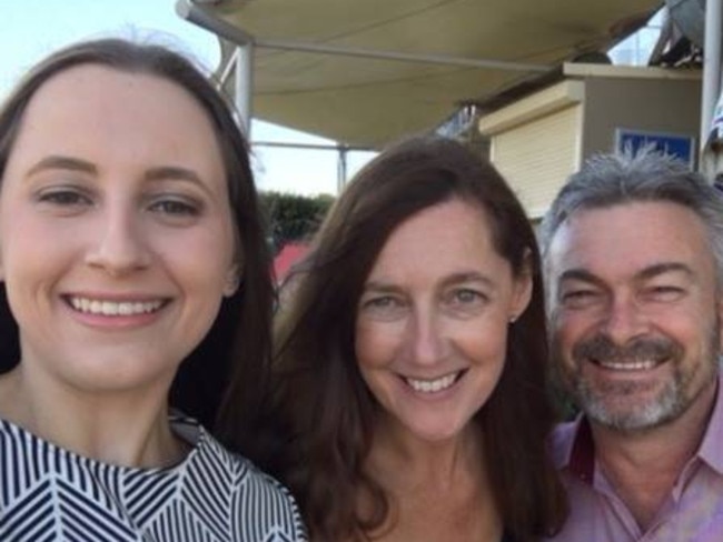 Karen Ristevski with daughter Sarah and husband Borce.