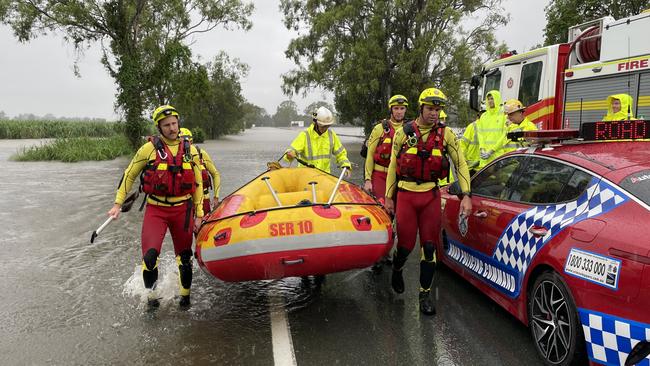 Emergency services are responding to multiple swift water rescues across the Coast. Picture: Charlton Hart