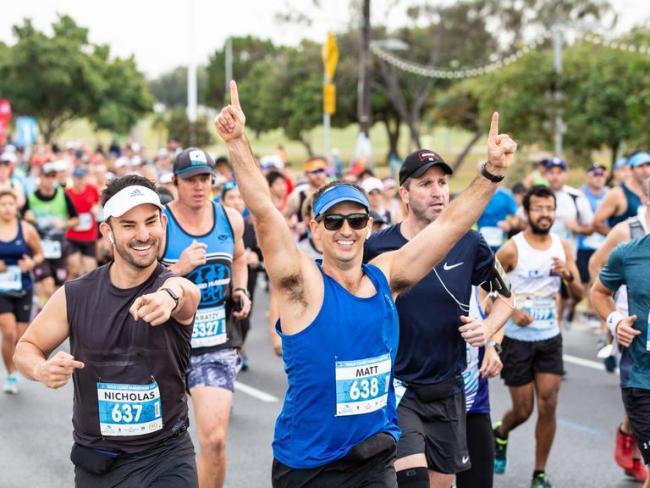 Runners competing in the Gold Coast Marathon.