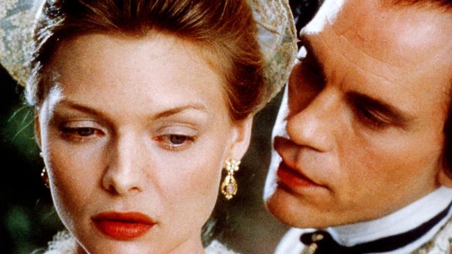 Wonderfully wicked ... Malkovich with Pfeiffer in the 1988 film Dangerous Liaisons. Picture: Supplied.