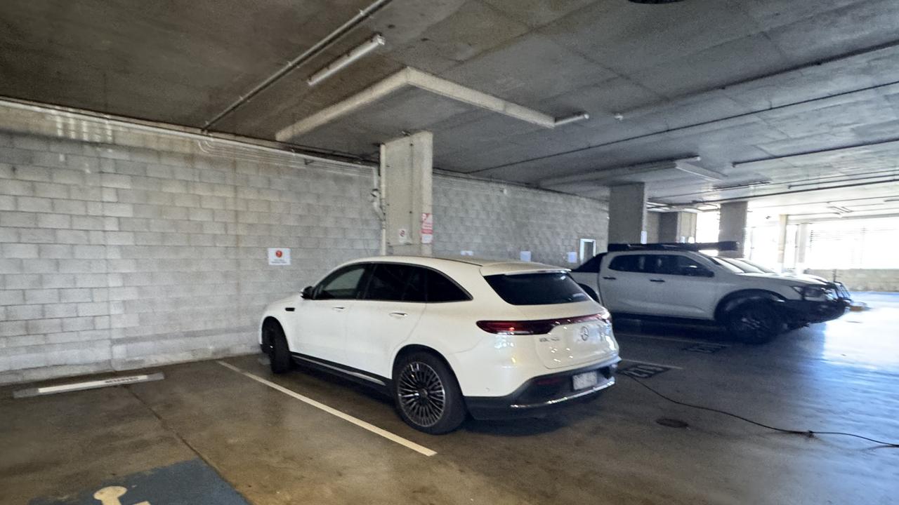 A Mercedes EQC 400 Electric wagon parked in the CEO parking spot at Weight Loss Solutions Australia on October 17, 2024.