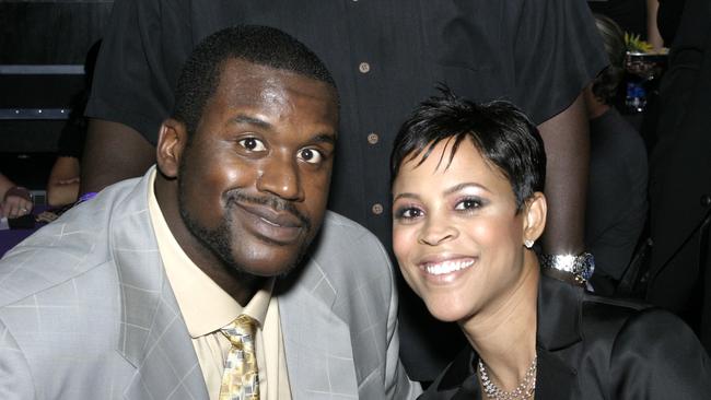 Shaquille O'Neal and ex-wife Shaunie Nelson during Shaquille O'Neal’s Pre-Season Party to Benefit the Lakers Youth Foundation.