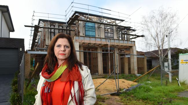 Ms Carmi is warning potential homebuyers to demand a schedule of works from their builders. Her unfinished home (pictured) has since been demolished. Picture: Josie Hayden