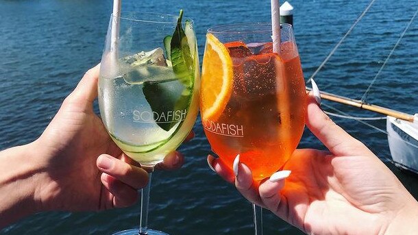 Summer drinks with a view at Soda Fish. Picture: Instagram