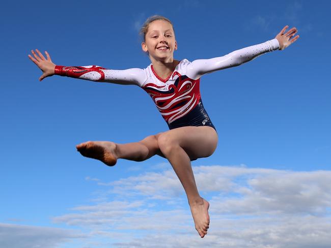 Gymnast Jessica Eland who recently represented Victoria on Wednesday, July 5, 2017 in Mornington, Victoria, Australia.Picture: Hamish Blair