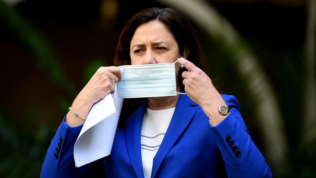 Queensland Premier Annastacia Palaszczuk at Parliament House in Brisbane on Wednesday. Picture: Dan Peled