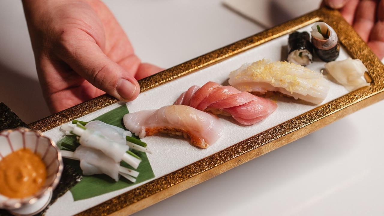 A variety of nigiri at Ippin, West End