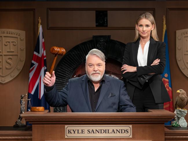 Kyle Sandilands, pictured with Anna Heinrich, wasn’t considered for a return to the hosting job. Picture: Supplied