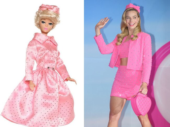 Margot Robbie as Sparkling Pink Barbie.