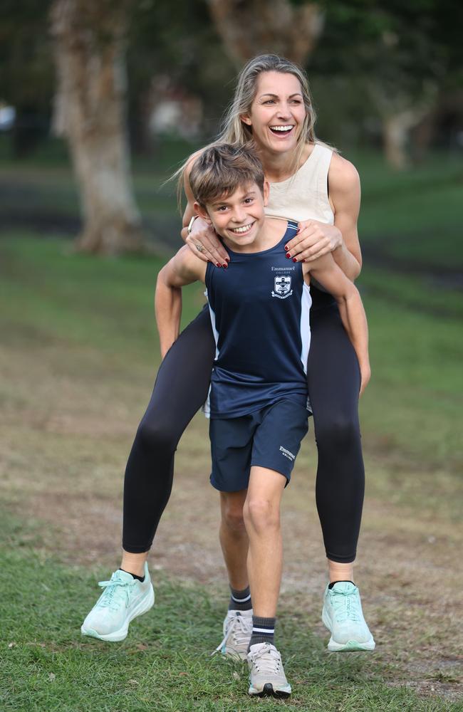 Jessica Jones said she hadn’t ran more than 5 kilometres since becoming a mother. Picture: Annette Dew