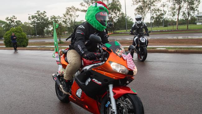 Darwin's motorbike community at the NT Motorcycle Centre to raise money and awareness for the Salvation Army's annual Christmas Toy Ride. Picture: Pema Tamang Pakhrin