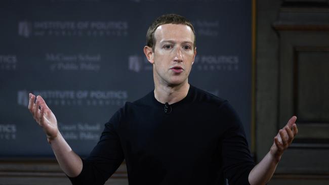 Mark Zuckerberg’s Meta is pushing ahead with a global rollout of default end-to-end encryption despite warnings it will have a devastating impact on the ability to investigate child abuse. Picture: AFP