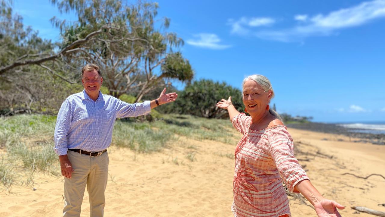 MP Stephen Bennett and Cynthia Hoogstraten called for change at the region's beaches in January.