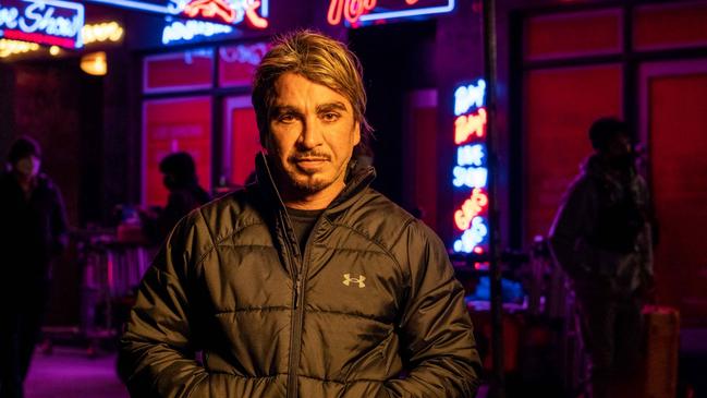 John Ibrahim on set during the filming of Last King of the Cross. Picture: Daniel Asher Smith.