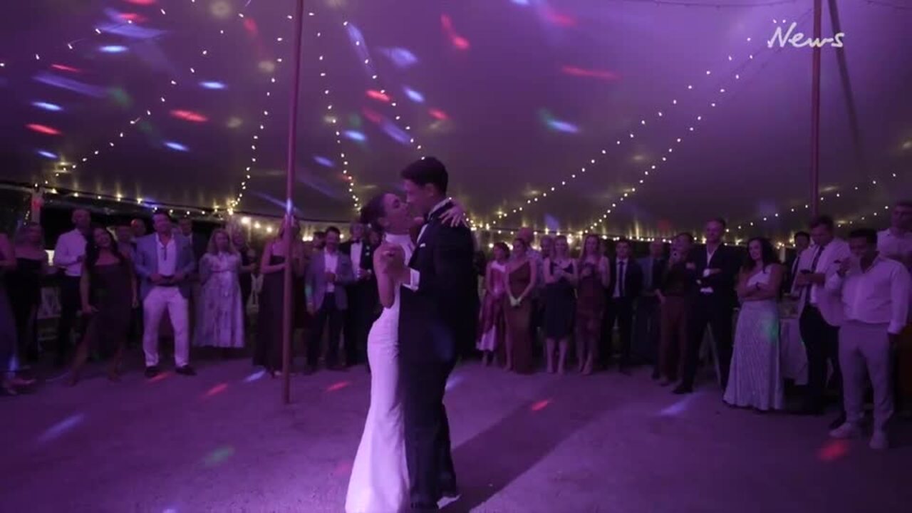 Amira and Jake's first wedding dance