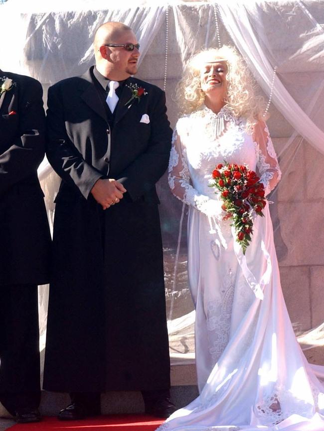 Stormy and Mark during their wedding ceremony.