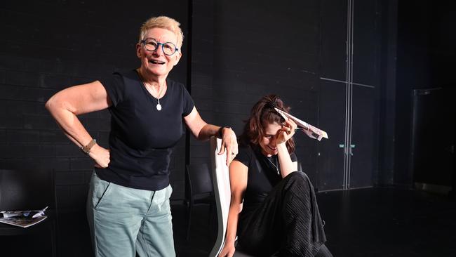 Suellen Maunder (left) with local actor Julia Allman. Picture: Brendan Radke