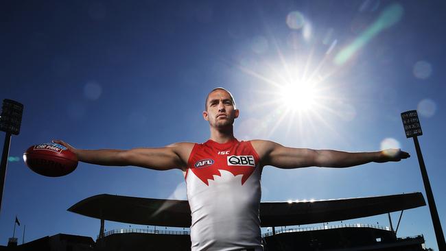 EMBARGOED UNTIL 8pm - Sam Reid will stay on at the Sydney Swans after signing a new 4 year deal to remain at the SCG. Picture. Phil Hillyard