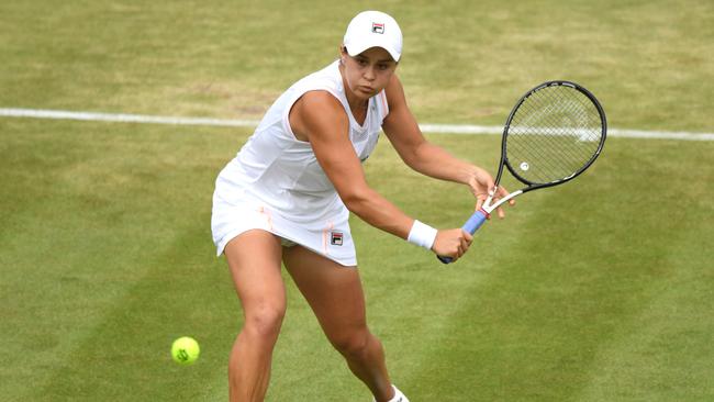 Ash Barty in action at Wimbledon. Picture: Getty Images