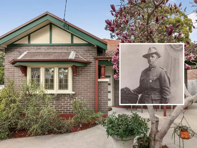 Artwork for story on the sale of a Sydney home, originally bought by Anzac war hero John "Jack" Miles