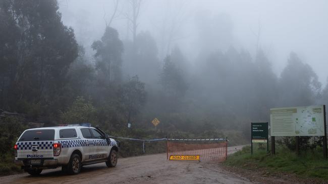 The weekend’s search efforts were hampered by thick fog. Picture: Jason Edwards