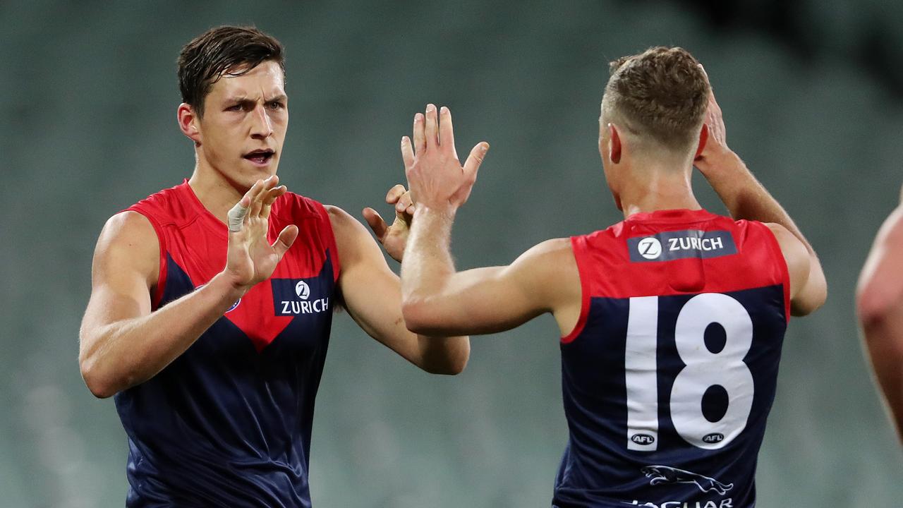 Weideman (left) last played for the Demons in round 13 of this season. Picture: Sarah Reed