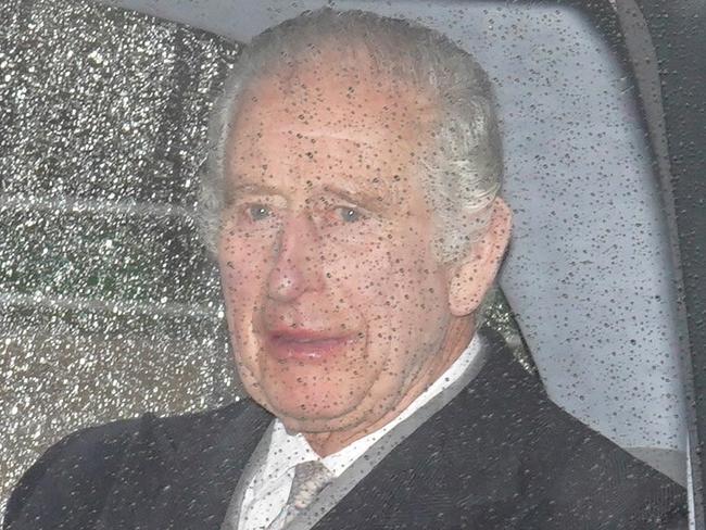 King Charles III arriving back at Clarence House in London after spending a week at Sandringham in Norfolk, following the announcement of his cancer diagnosis. Picture date: Tuesday February 13, 2024. (Photo by Jordan Pettitt/PA Images via Getty Images)