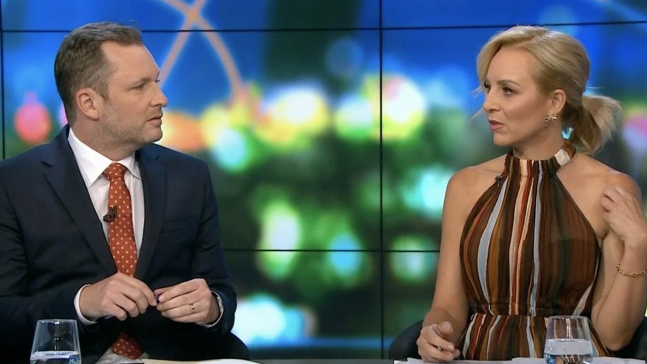 Carrie Bickmore called the political reporter out on the language used in his Grace Tame article.