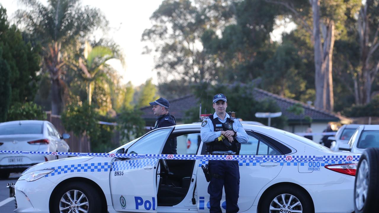 Police blocked surrounding streets after the fatal shooting in Doonside. Picture: John Grainger