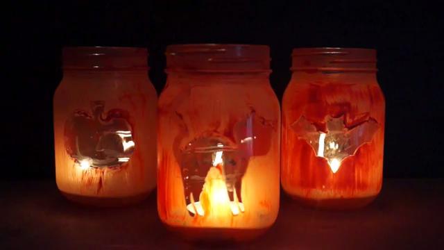 Halloween mason jar deals lanterns