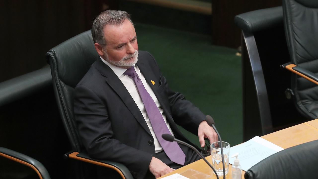 David O'Byrne member for Franklin. Question time in the Tasmanian parliament. Picture: Nikki Davis-Jones